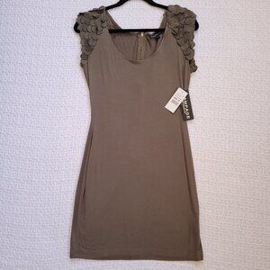 New Rampage Olive fitted dress with decorative sleeves